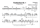 »FESTFANFARE« für Blasorchester (Partitur+Stimmen)